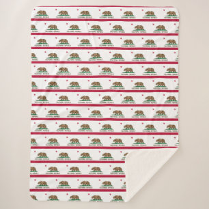 California flag sherpa blanket