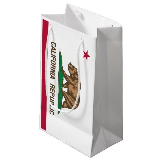 California Flag Small Gift Bag (Front Angled)