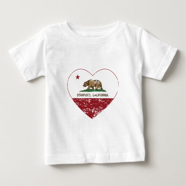 california flag stanford heart distressed baby T-Shirt (Front)