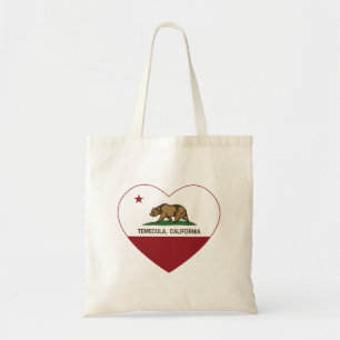 california flag temecula heart tote bag