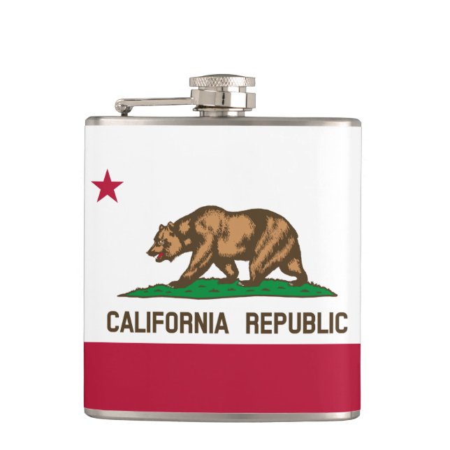 California Flag & travel California USA /sports Hip Flask (Front)