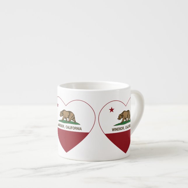 california flag windsor heart espresso cup (Front Right)