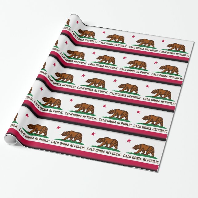 California Flag Wrapping Paper (Unrolled)
