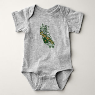 California Floral Doodles Baby Bodysuit