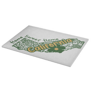 California Floral Doodles Cutting Board