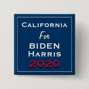 CALIFORNIA For BIDEN HARRIS 2020 Square Button