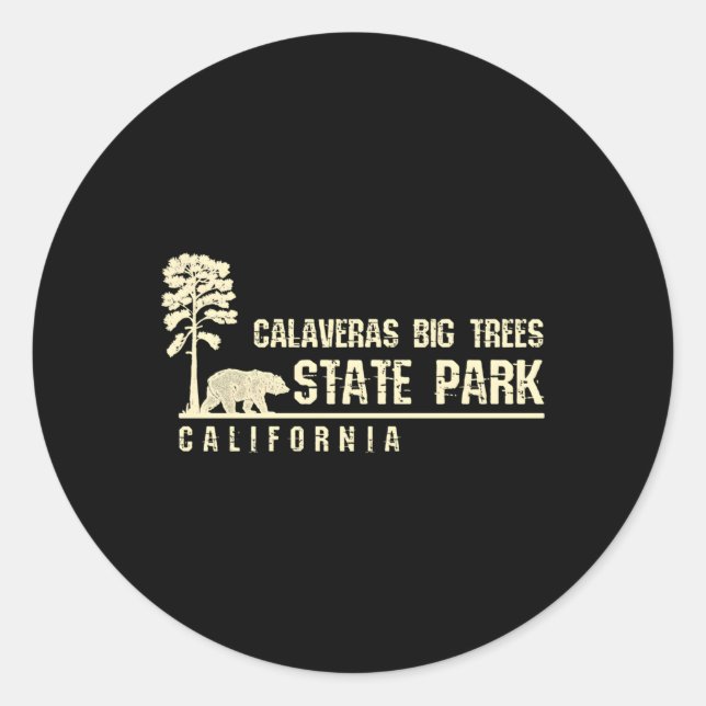 California For Calaveras Big Trees State Park Classic Round Sticker (Front)
