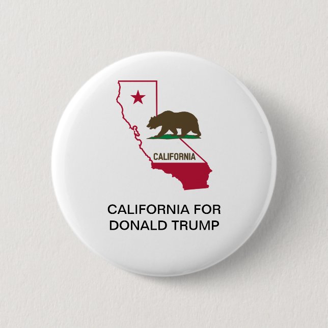 CALIFORNIA for DONALD TRUMP 2020 Button (Front)