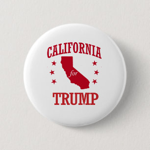 CALIFORNIA FOR DONALD TRUMP 6 CM ROUND BADGE