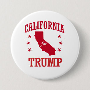CALIFORNIA FOR DONALD TRUMP 7.5 CM ROUND BADGE