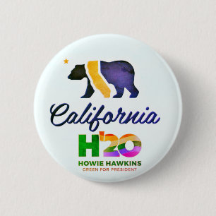 California for Howie Hawkins 2020 6 Cm Round Badge