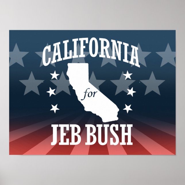 CALIFORNIA FOR JEB BUSH POSTER (Front)