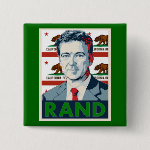 California for Rand Paul 15 Cm Square Badge