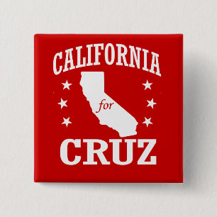 CALIFORNIA FOR TED CRUZ 15 CM SQUARE BADGE