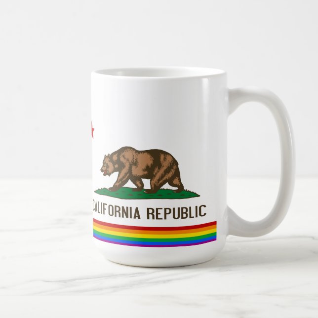 California Gay Pride Flag Coffee Mug (Right)