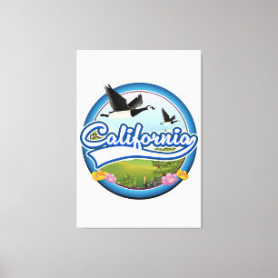 California Geese vacation logo Canvas Print