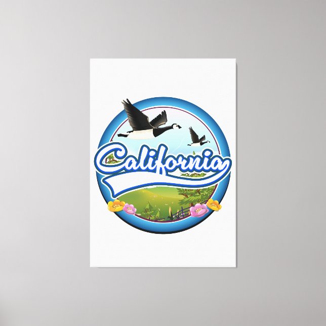 California Geese vacation logo Canvas Print (Front)