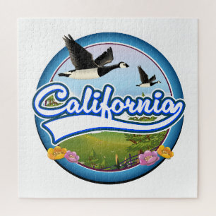 California Geese vacation logo Jigsaw Puzzle