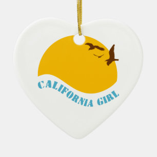 California Girl Ceramic Tree Decoration