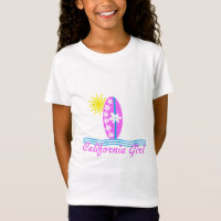 California Girl Pink Surfboard W/Sun