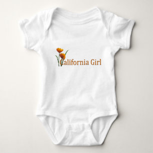 California Girl Poppies Infant Baby Bodysuit