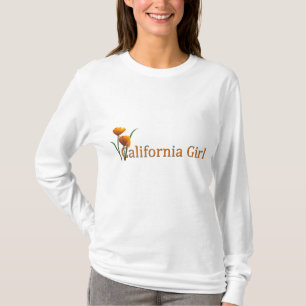 California Girl Poppies Ladies LS T T-Shirt
