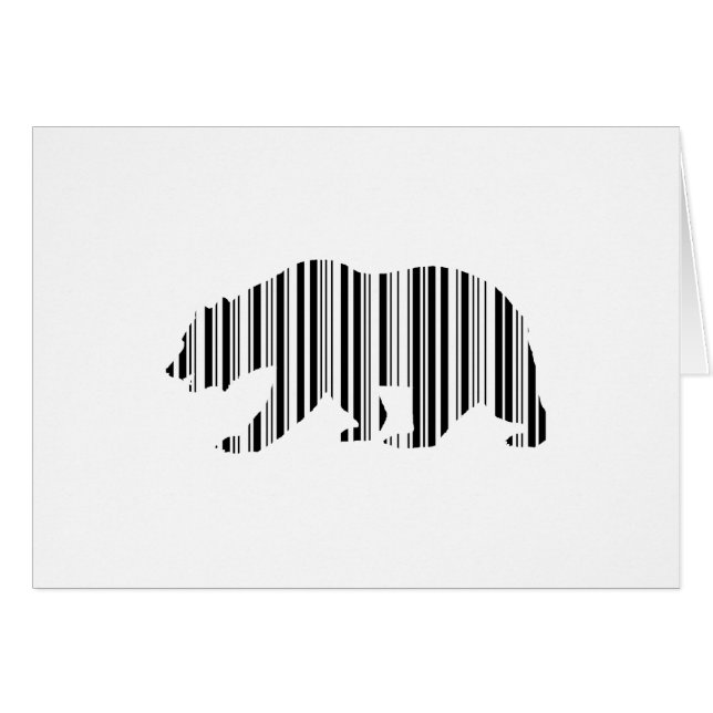 CALIFORNIA GOLDEN BEAR BAR CODE Pattern Design (Front Horizontal)