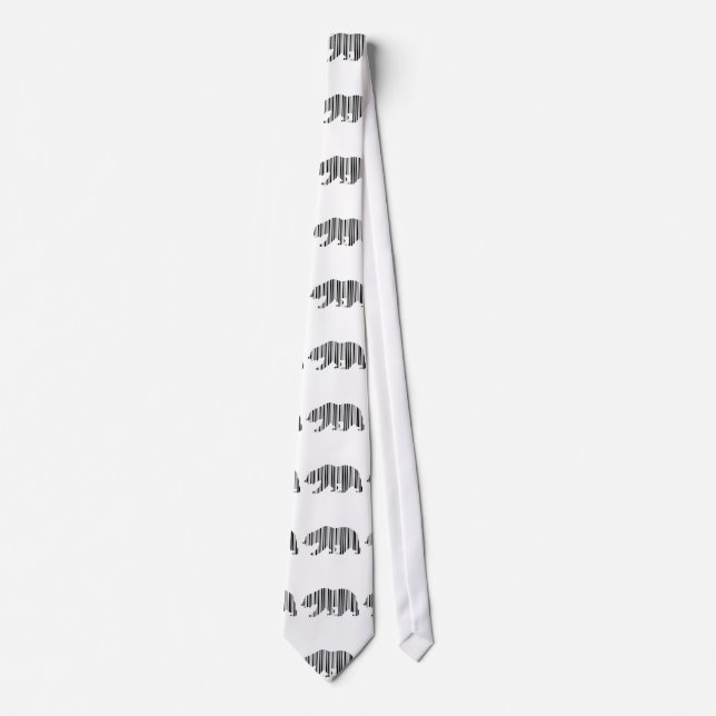 CALIFORNIA GOLDEN BEAR BAR CODE Pattern Design Tie (Front)