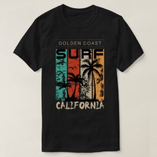 California Golden Coast, Vintage Sunset Graphic T-Shirt