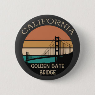 California Golden Gate Bridge 6 Cm Round Badge