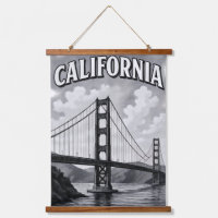 California Golden Gate Bridge Vintage Wall Art