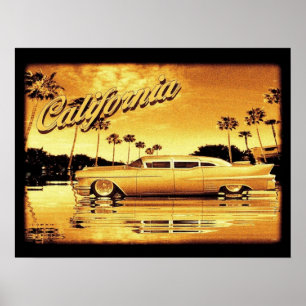 california golden limo poster