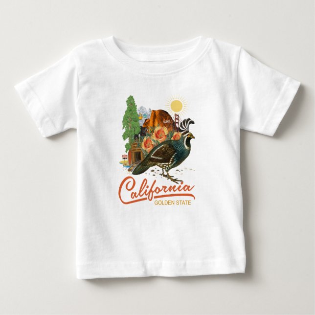 California Golden State Historical Landmarks Sites Baby T-Shirt (Front)