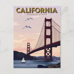 California Golden State Postcard