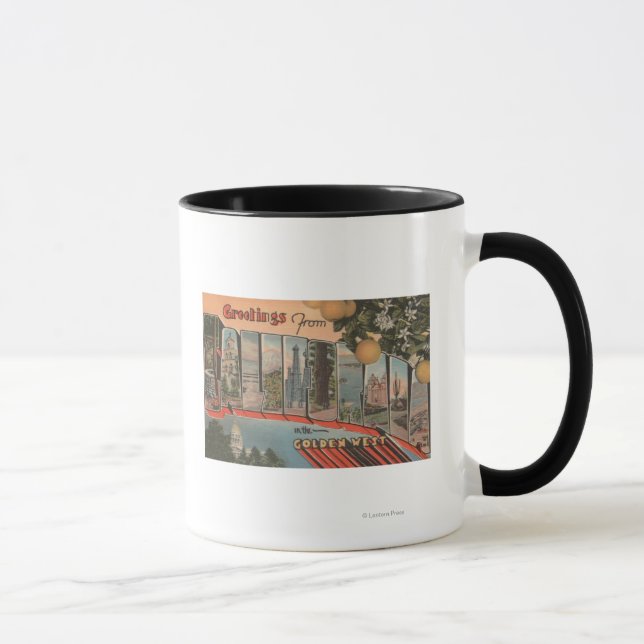 California (Golden West)Large Letter Scenes Mug (Right)