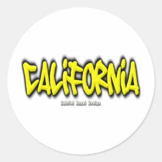 California Graffiti Classic Round Sticker