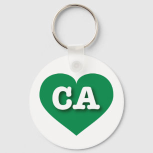 California Green Heart - I love CA Key Ring
