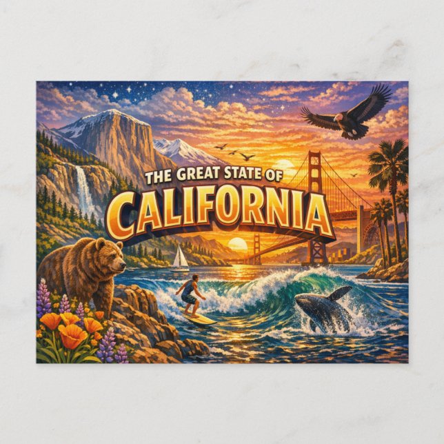 California Greetings Postcard  (Front)