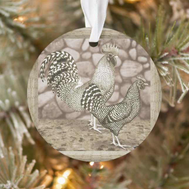 California Grey Chickens Ornament (Tree)
