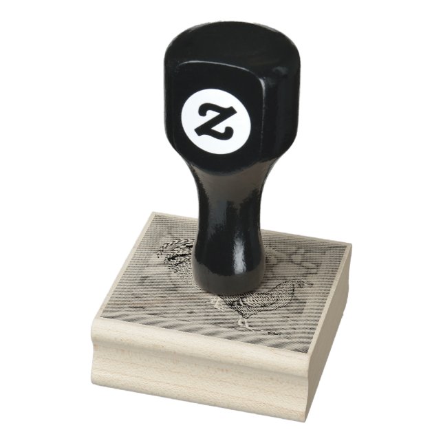 California Grey Chickens Rubber Stamp (Stamp)