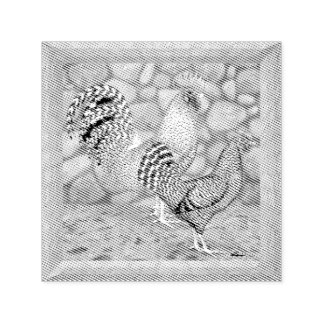 California Grey Chickens Self-inking Stamp