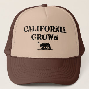 California Grown Bear Flag Golden State Pride Trucker Hat