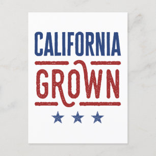 California Grown Californian Pride Native Born Postcard