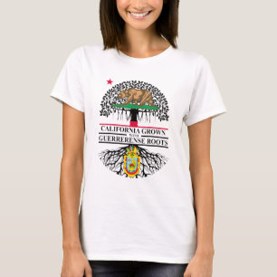 California Grown With Guerrerense Roots Mexico Gue T-Shirt