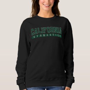 California Gymnastics Varsity Green Vintage Text Sweatshirt