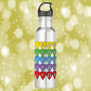 California Hearts Colourful 710 Ml Water Bottle