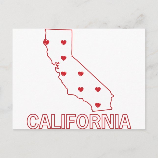 California Hearts Postcard (Front)