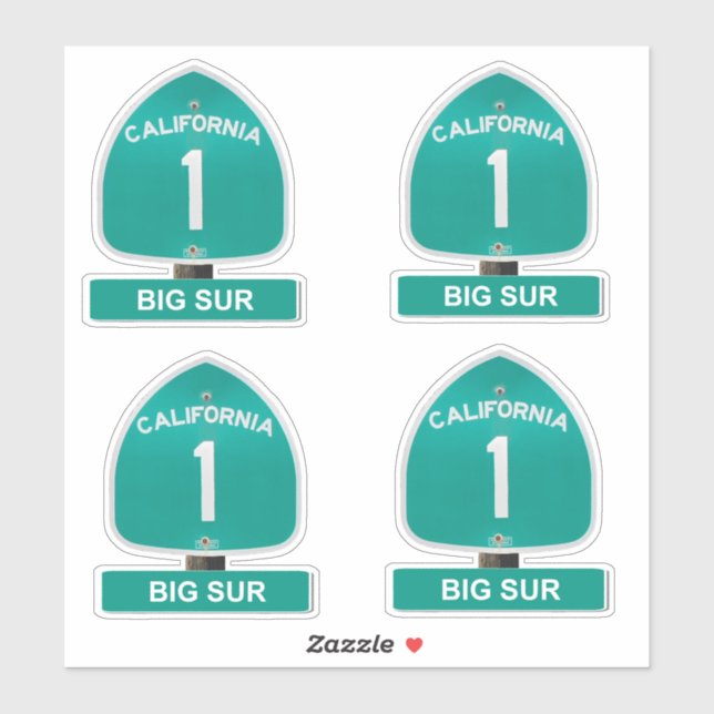 California Highway 1 Big Sur stickers (Sheet)