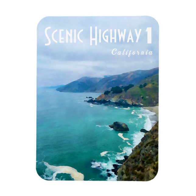 California Highway 1 Magnet (Vertical)