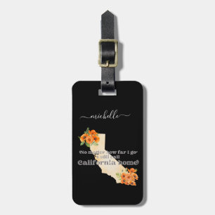 California Home Custom Text and Colour  Luggage Tag